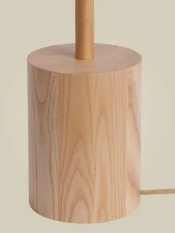 Good&Mojo Vloerlamp essenhout 2-kap OKINAWA naturel