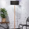 Good&Mojo Vloerlamp Fuji bamboe eco linnen zwart