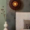 Good&Mojo Wandlamp Arizona bamboe ø50x23cm burgundy S