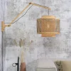 Good&Mojo Wandlamp Bhutan bamboe naturel Ø 40 zwart naturel L