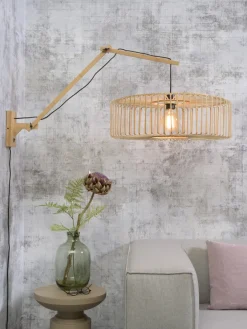 Good&Mojo Wandlamp Bromo bamboe naturel Ø 60 naturel L
