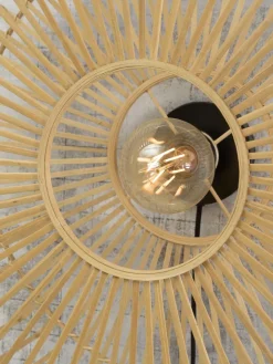Good&Mojo Wandlamp Bromo bamboe Ø 60 naturel L