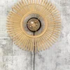 Good&Mojo Wandlamp Bromo bamboe Ø 40 naturel S