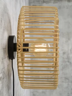 Good&Mojo Wandlamp Bromo bamboe Ø 40 naturel S