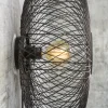 Good&Mojo Wandlamp Cango bamboe ellips dia.60x25cm zwart