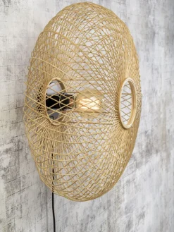 Good&Mojo Wandlamp Cango bamboe ellips dia.60x25cm naturel