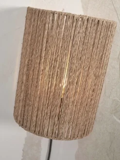 Good&Mojo Wandlamp Iguazu halfrond 22cm naturel