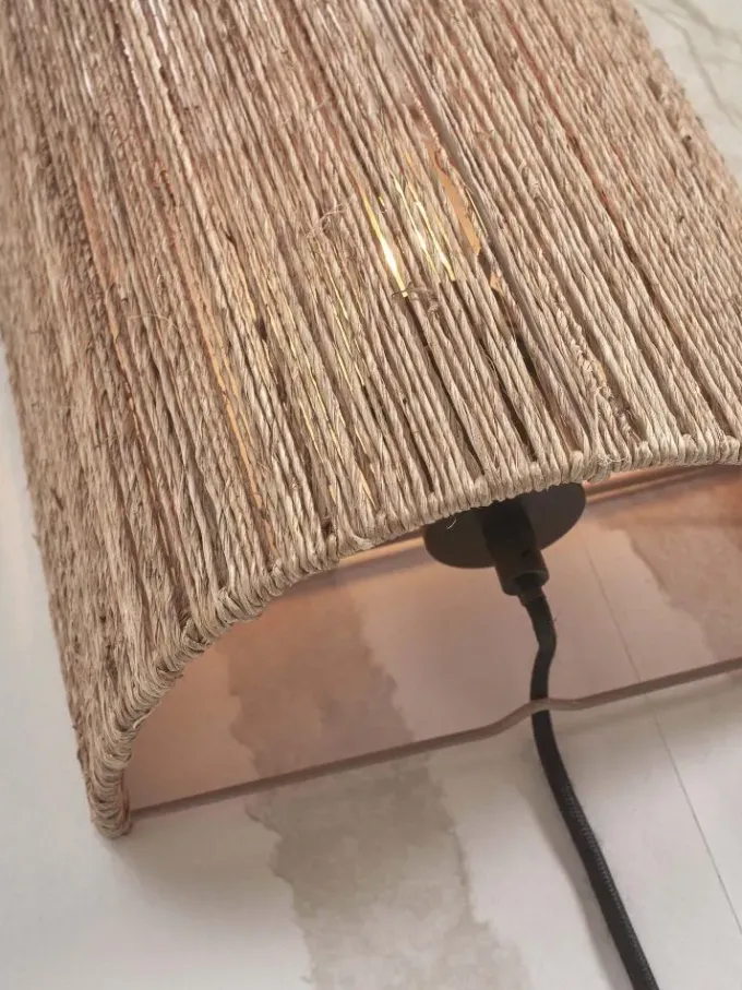 Good&Mojo Wandlamp Iguazu halfrond 22cm naturel