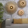 Good&Mojo Wandlamp Kalimantan bamboe plat Ø44 S