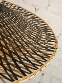 Good&Mojo Wandlamp Kalimantan bamboe plat Ø44 S