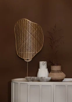 Good&Mojo Wandlamp Kinabalu bambo 40x10xh.50cm naturel bruin