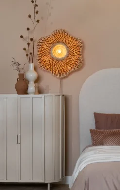 Good&Mojo Wandlamp Madura bamboe ø60x15cm naturel bruin M