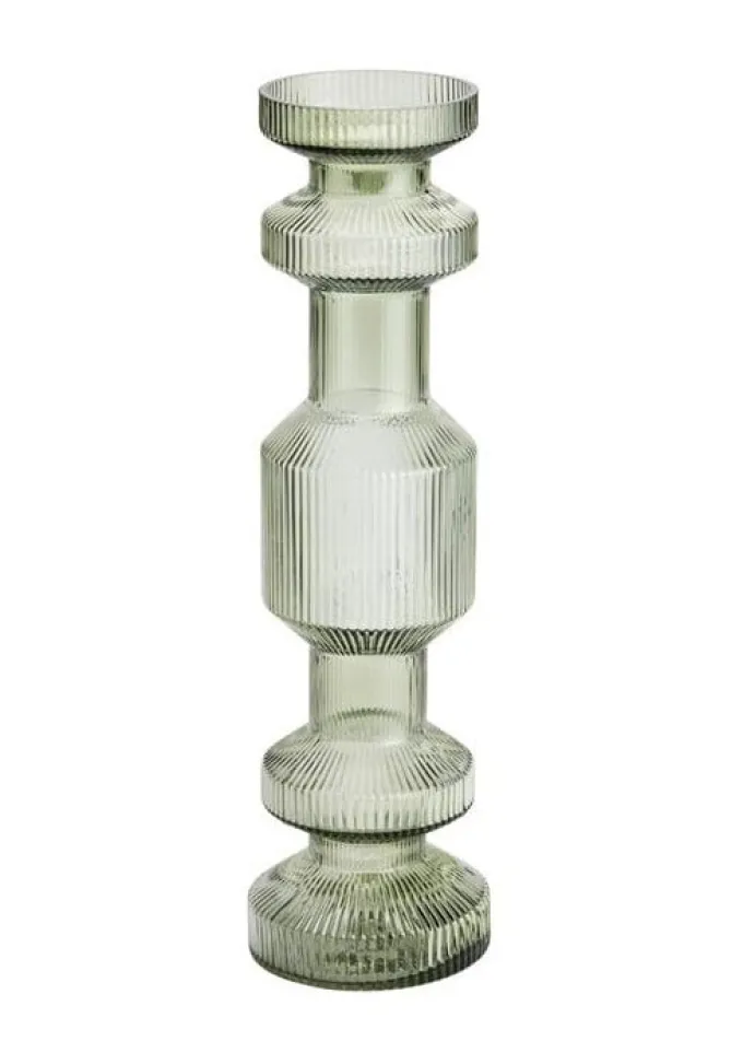 ISAA Vaas - Kandelaar Ara 13x46,5 cm - groen