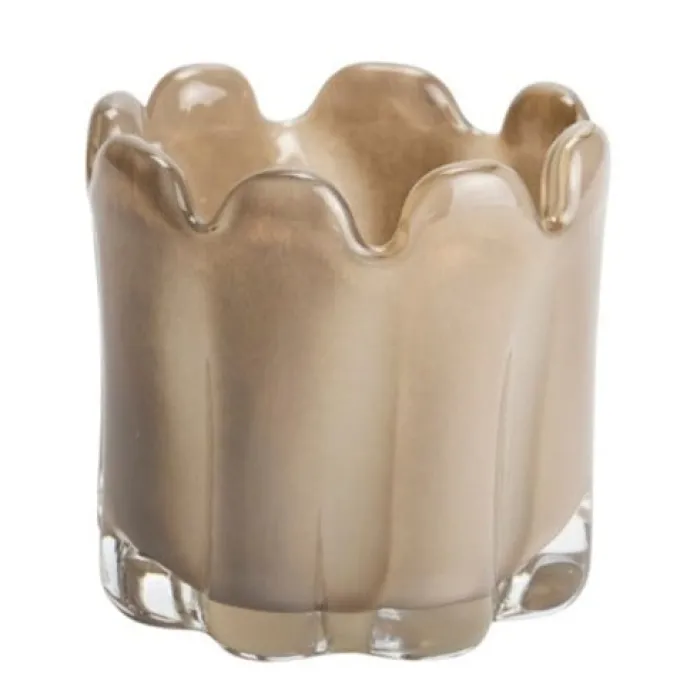ISAA Waxinelichthouder Gramma 11x11 cm - taupe