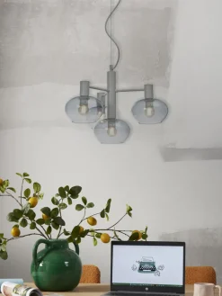 it's about RoMi Hanglamp Bologna 4-arm kleurverl. lichtgrijs