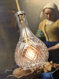it's about RoMi Hanglamp glas Brussels Ø 14 transparant/goud druppel