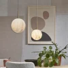 it's about RoMi Hanglamp glas/ijzer Carrara bol wit marmerprint/goud S
