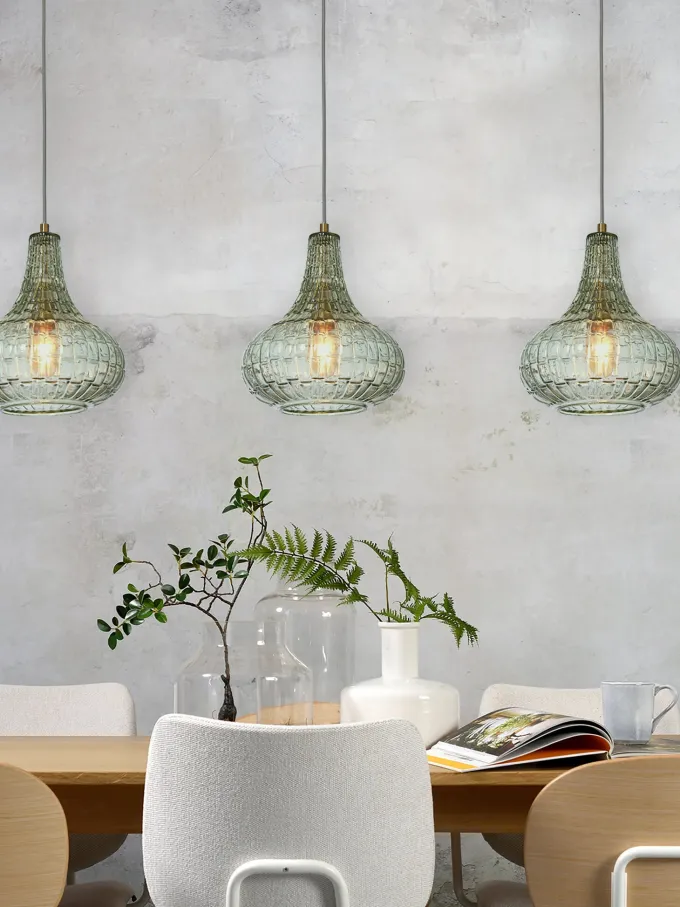it's about RoMi Hanglamp glas Venice druppel groen