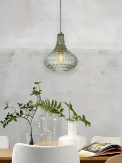 it's about RoMi Hanglamp glas Venice druppel groen