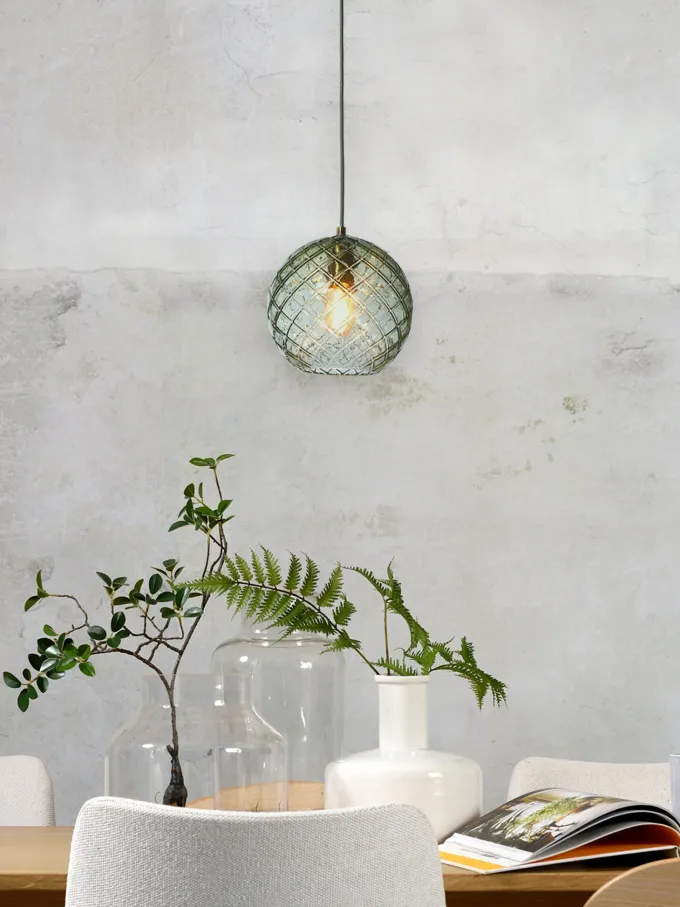it's about RoMi Hanglamp glas Venice bol groen