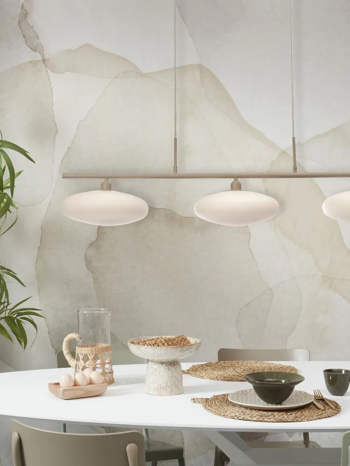 it's about RoMi Hanglamp Sapporo 3-schijf wit/zand