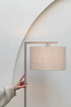it's about RoMi Vloerlamp Boston zand/kap 3220 linnen donker