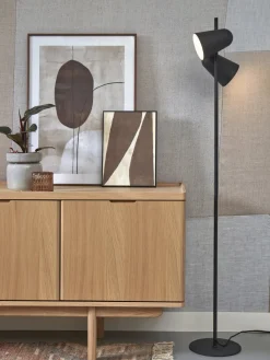 it's about RoMi Vloerlamp ijzer Salamanca 2 kappen h.145 kap Ø16 zwart