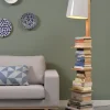 it's about RoMi Vloerlamp ijzer/hout Cambridge voor boeken naturel/ wit
