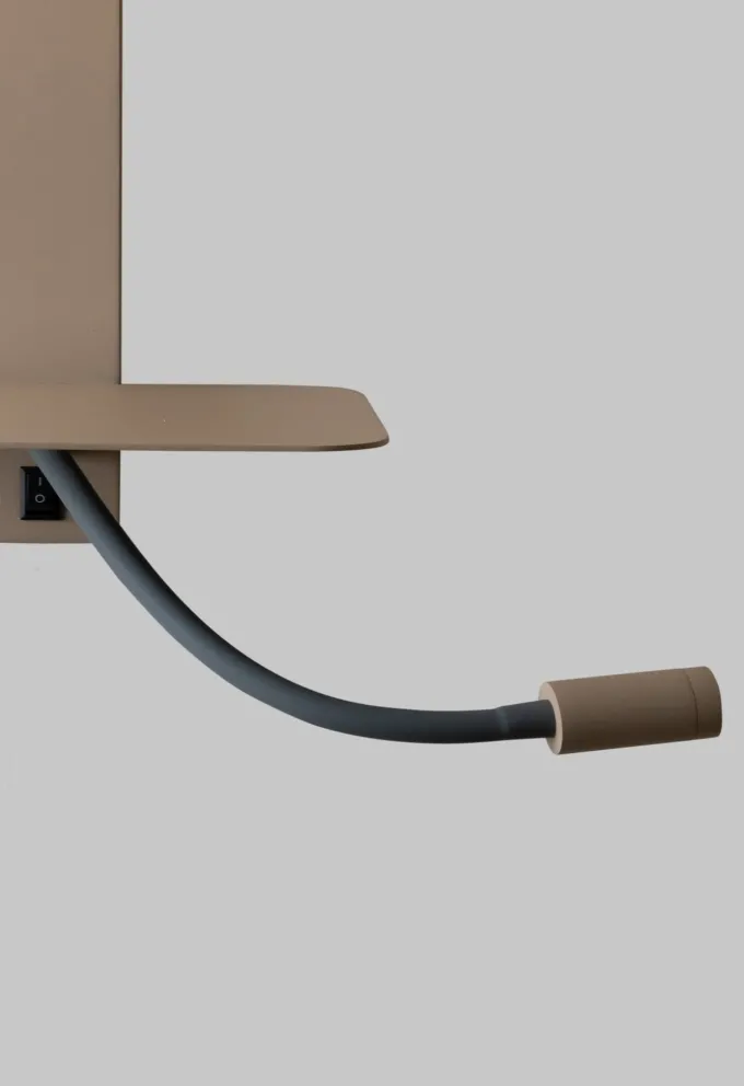 it's about RoMi Wandlamp Florence+leeslamp zand/kap 1815 linnen licht