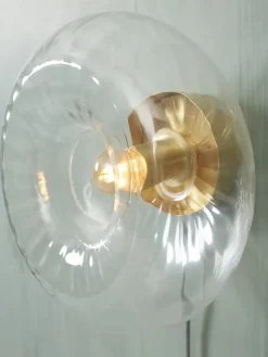 it's about RoMi Wandlamp glas Brussels Ø 27 goud/transparant