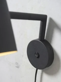 it's about RoMi Wandlamp ijzer Marseille zwart