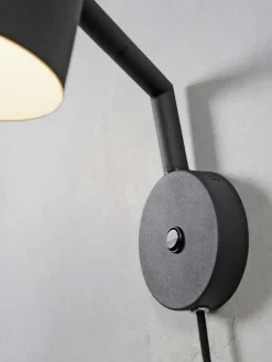 it's about RoMi Wandlamp ijzer Marseille zwart