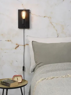 it's about RoMi Wandlamp ijzer Madrid b.15xh.25cm zwart L