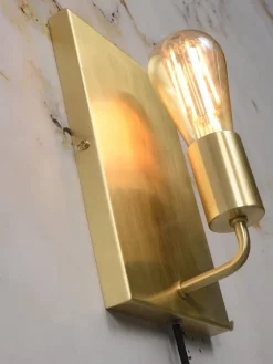 it's about RoMi Wandlamp ijzer Madrid 15xh.25cm goud L