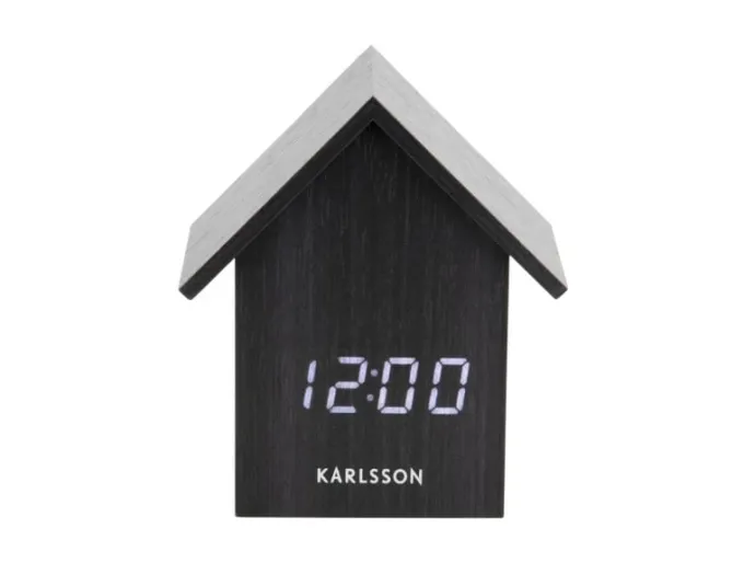 Karlsson Alarm Clock House LED zwart
