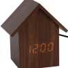 Karlsson Alarm Clock House LED donkerbruin