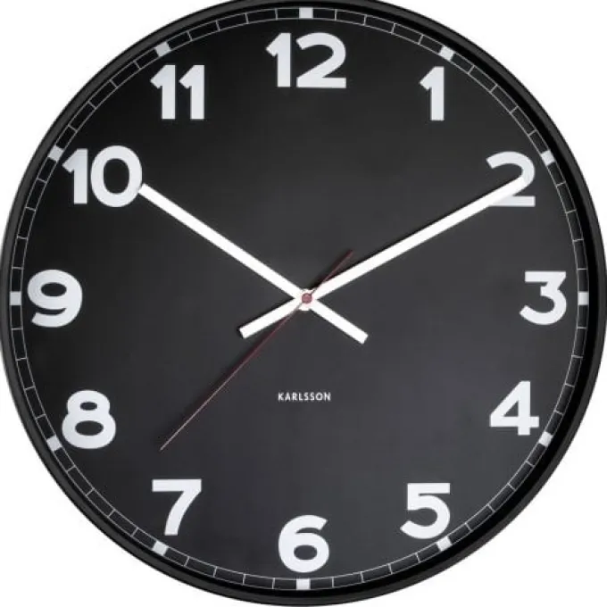 Karlsson Klok new classic medium zwart Ø 40,5 cm