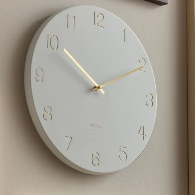 Karlsson Wandklok Charm Engraved Numbers wit Ø 35 cm