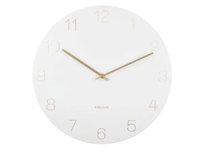 Karlsson Wandklok Charm Engraved Numbers wit Ø 35 cm