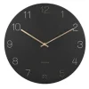 Karlsson Wandklok Charm Engraved Numbers zwart Ø 40 cm