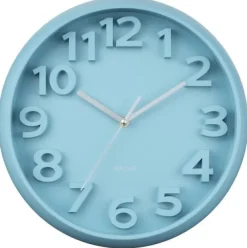 Karlsson Wandklok Elevated Classic Numbers misty blauw