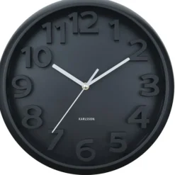 Karlsson Wandklok Elevated Classic Numbers mat zwart