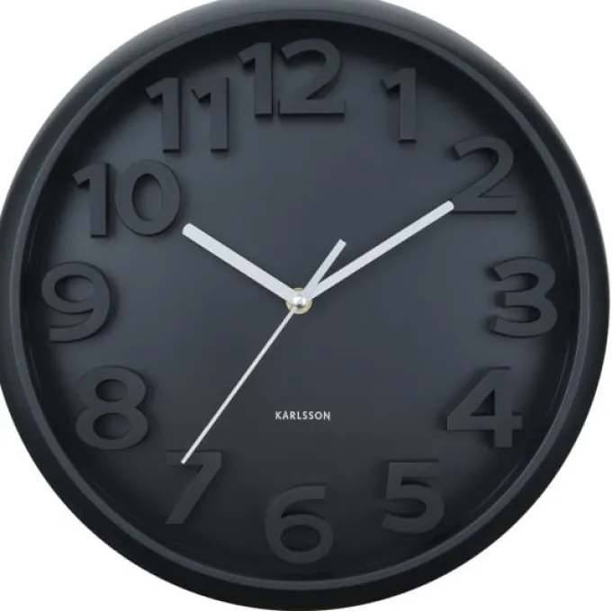Karlsson Wandklok Elevated Classic Numbers mat zwart