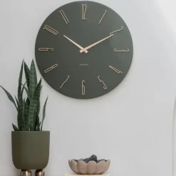 Karlsson Wandklok Esmerado groot luxury groen