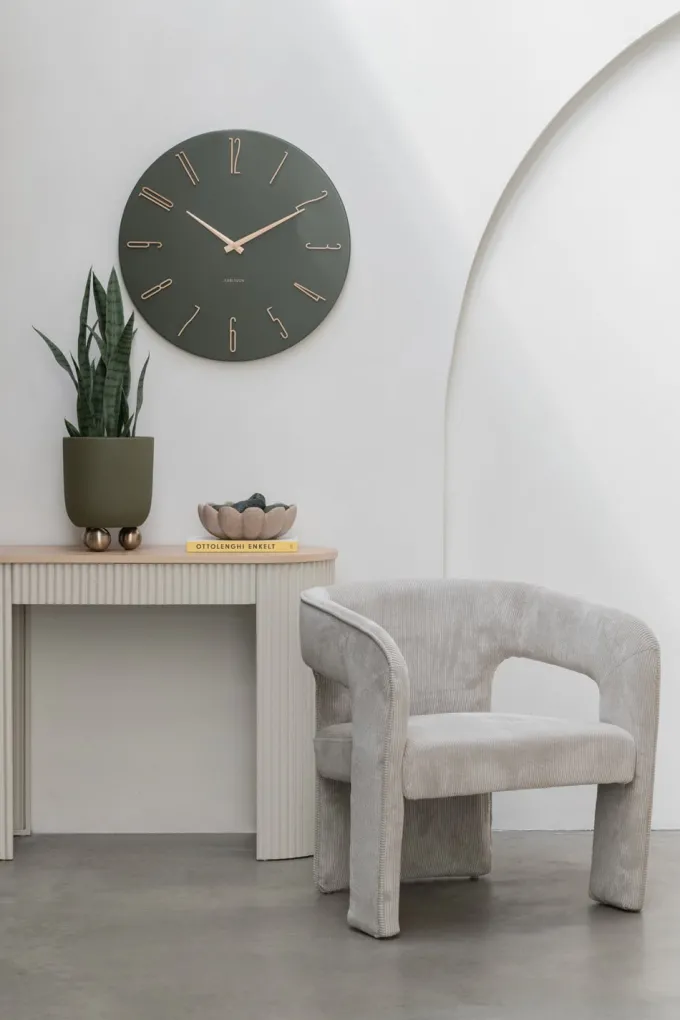 Karlsson Wandklok Esmerado groot luxury groen