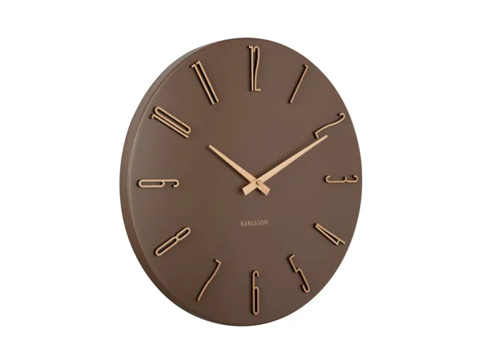 Karlsson Wandklok Esmerado mocca bruin