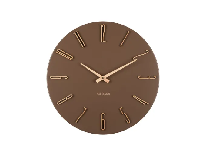 Karlsson Wandklok Esmerado mocca bruin