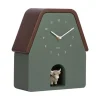 Karlsson Wandklok Highland Cow Cuckoo - jungle groen