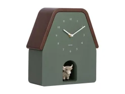 Karlsson Wandklok Highland Cow Cuckoo - jungle groen