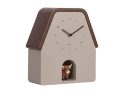 Karlsson Wandklok Highland Cow Cuckoo - grijs